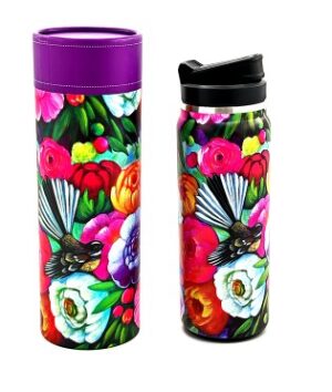 fantail-floral-stainless-steel-drink-bottle-710ml