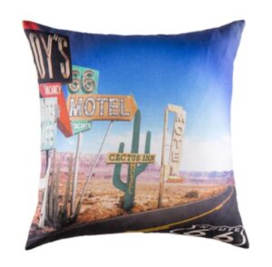 route-66-blue-orange-cushion