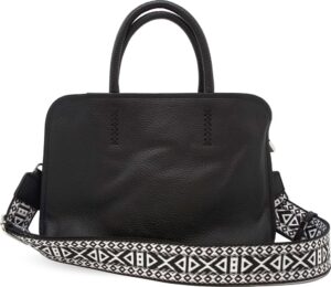 the-karori-black-handbag-wpatterned-strap-30x23