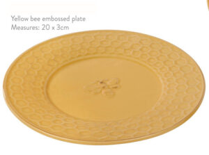yellow-bee-embossed-plate-20cm