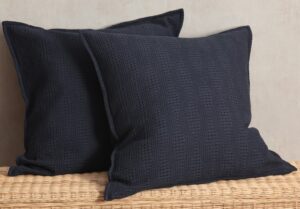 ansel-navy-cotton-waffle-euro-pillowcases-set-of-2