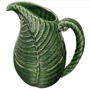 green-ceramic-fern-small-jug-16x95x18h