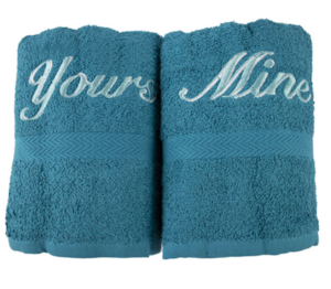 yours-n-mine-embroidered-towel-pack-teal-2-pk