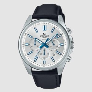 edifice-analogue-ssteel-leather-strap-watch