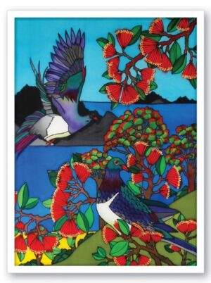 jo-may-framed-canvas-print-wood-pigeon-30x25x40cm