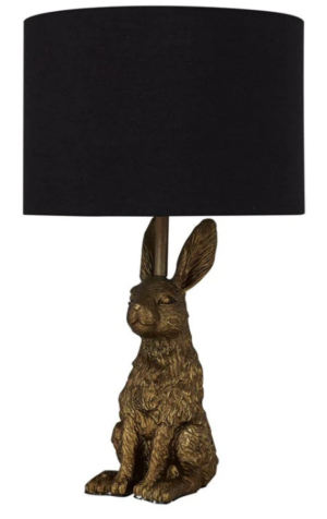 rabbit-sitting-table-lamp-gold-base-black-shade