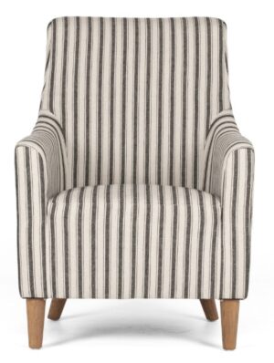 Tyler Stripe Tub Chair Cream & Black Stripe Oct26