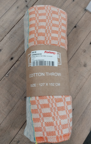 orange-grid-cotton-throw-127x152cm