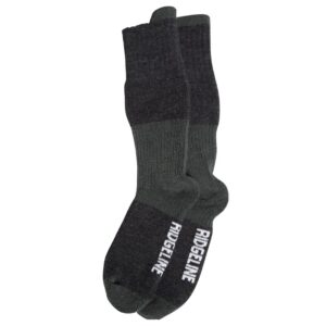 ridgeline-gumboot-merino-socks-black-olive-sz-9-12