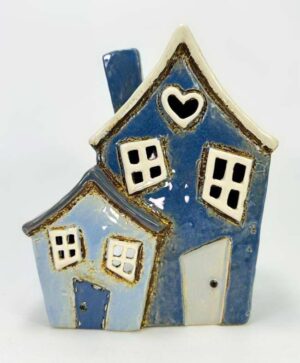 ceramic-blue-cottage-tealight-house-16x95x19h