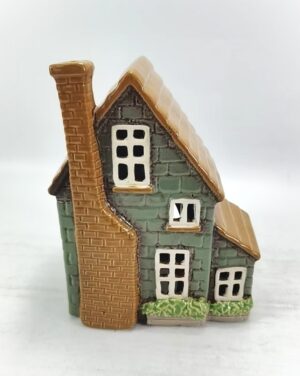 ceramic-green-stone-tealight-house-17x10x22h