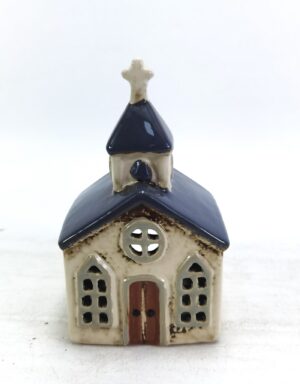 ceramic-church-cream-blue-tealight-house-8x7x13
