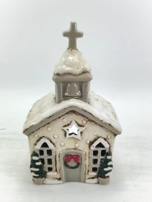 ceramic-xmas-church-tealight-house-13x9x21h
