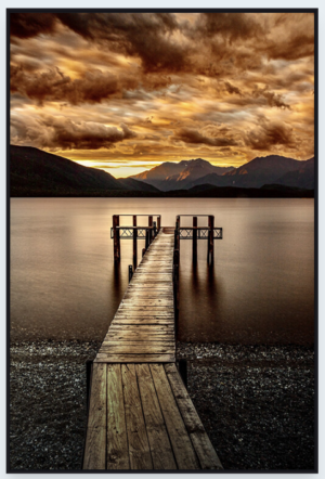 te-anau-sunset-box-frame-print-60x40cm