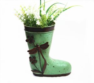 metal-gumboot-planter-small-green-18x7x20mm
