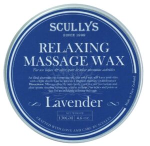 Scullys Lavender Relaxing Massage Wax Tin 130Gm