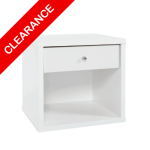 Cosmo 1 Draw Bedside Cabinet White 474X459H