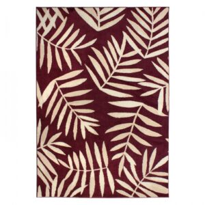 Pacifica Burgundy Fawn Leaves Rug 1.5x2.2 Polyester