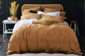 Laundered Linen Cumin King Duvet Set