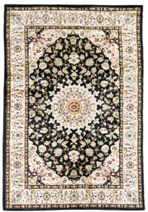 Iranshar Traditional Black Rug 1.2x1.7M