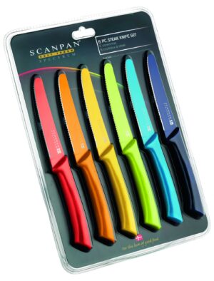 Scanpan Spectrum 6Pce Steak Knife Set - Coloured