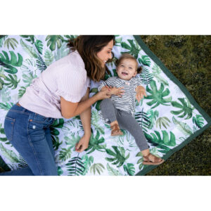 Cotton Outdoor Blanket 1.5X1.5M Tropical Leaf