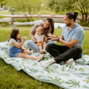 Cotton Outdoor Blanket 1.5X2.1M Tropical Leaf