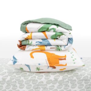 Little Unicorn Toddler Bedding Set Dino Names