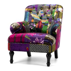 Patchwork Rounded Armchair 740X750X840H