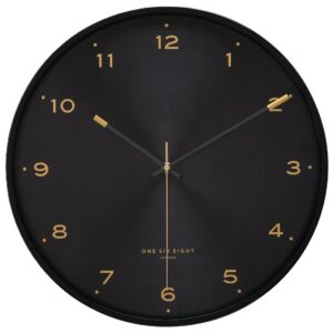 Elsa Black Gold 40Cm Silent Wall Clock