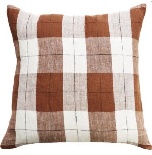 Willis Tobacco Ivory Linen Cushion 50X50Cm