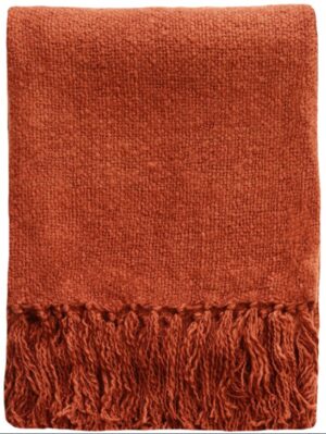 Serenade Burnt Orange Acrylic Throw 125X150Cm