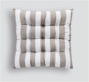 Stripe Outdoor Chair Pad Taupe 40X40X7Cm 1 Only