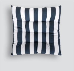 Stripe Outdoor Chair Pad Navy 40X40X7Cm