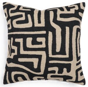 Loren Black Woven Feather Filled Cushion 50X50Cm