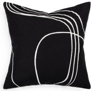 Loveline Black Cotton Cushion 50X50Cm