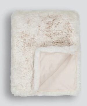 Pelage Ivory Faux Fur Throw 130X150Cm