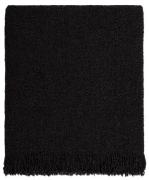 Lily Black Cotton Blend Throw 130X150Cm
