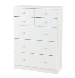 Kingston Highboy 7 Draw White 870X400X1180H