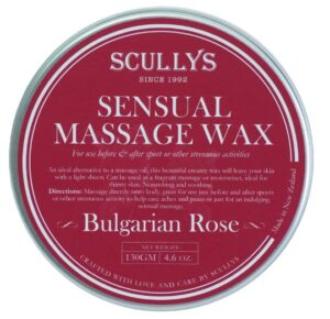 Scullys Rose Relaxing Massage Wax Tin 130Gm