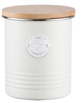 Typhoon Cream Sugar Storage 1Lt 14X12Cm Bamboo Lid