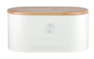 Typhoon Cream Bread Bin 7.5Lt 33.5X18X16 Bamboo Li