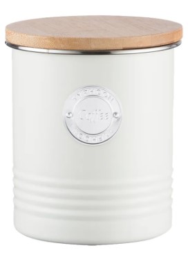 Typhoon Cream Coffee Storage 1Lt 14X12Cm Bamboo Li