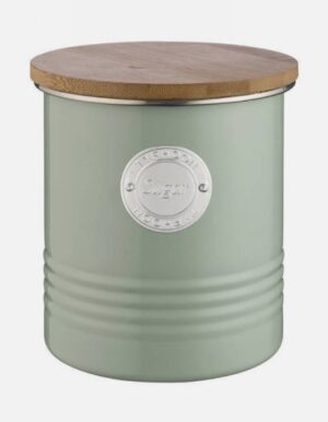 Typhoon Sage Sugar Storage 1Lt 14X12Cm Bamboo Lid