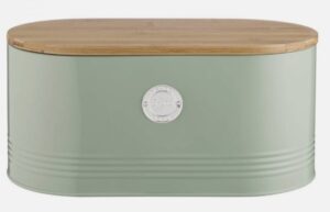 Typhoon Sage Bread Bin 7.5Lt 33.5X18X16 Bamboo Lid