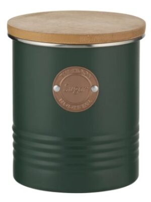 Typhoon Green Sugar Storage 1Lt 14X12Cm Bamboo Lid