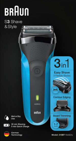Braun 310Bt Wet & Dry Shaver & Beard Trimmer