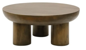 Betty Wooden Coffee Table Walnut 90X90X40H