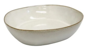 Byron Ceramic Bowl Shiny White Sand 34X33X8H