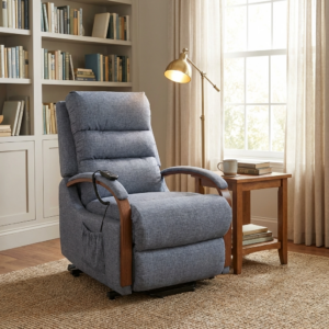 Arrowtown Lifter La Z Boy Chair Gem Indigo Fabric